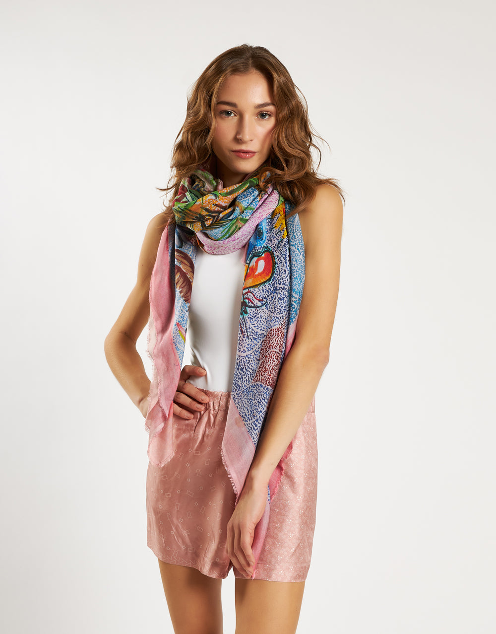 Faliero Sarti Conference of Birds Silk Foulard