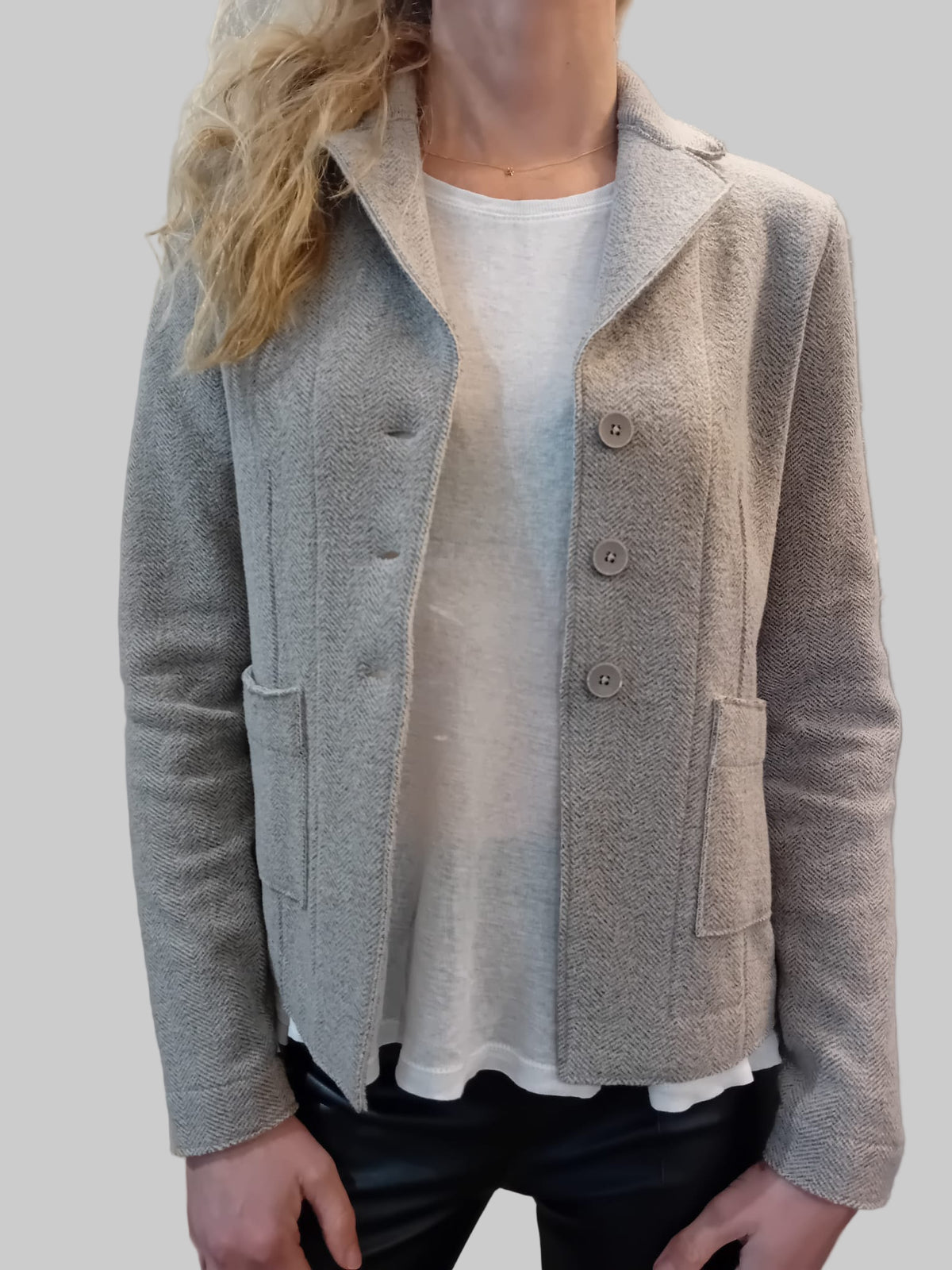 Transit Shaped Knitted Blazer Jacket