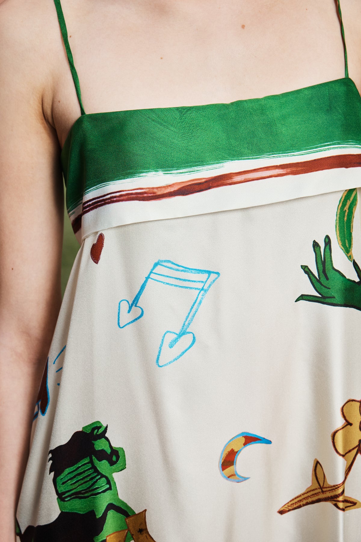 TANGIBLE LOVE SILK MIDI DRESS