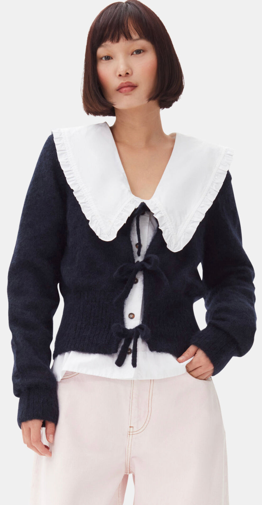 Ganni Tie String Cardigan