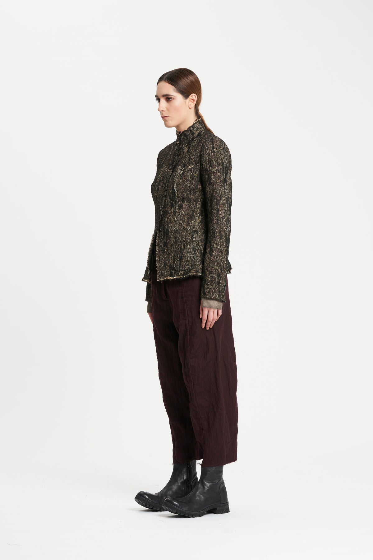 Masnada Painted Stand up collar jacket