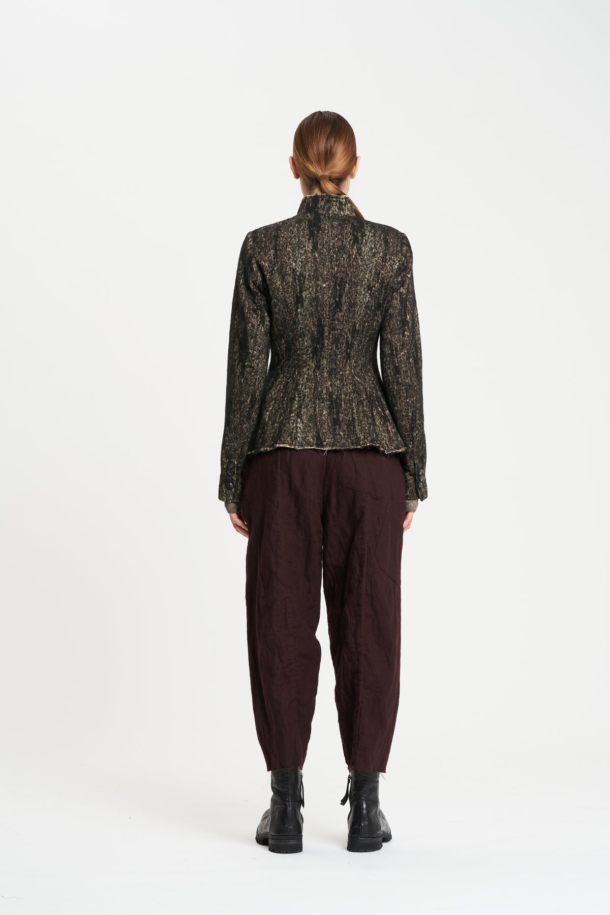Masnada Painted Stand up collar jacket