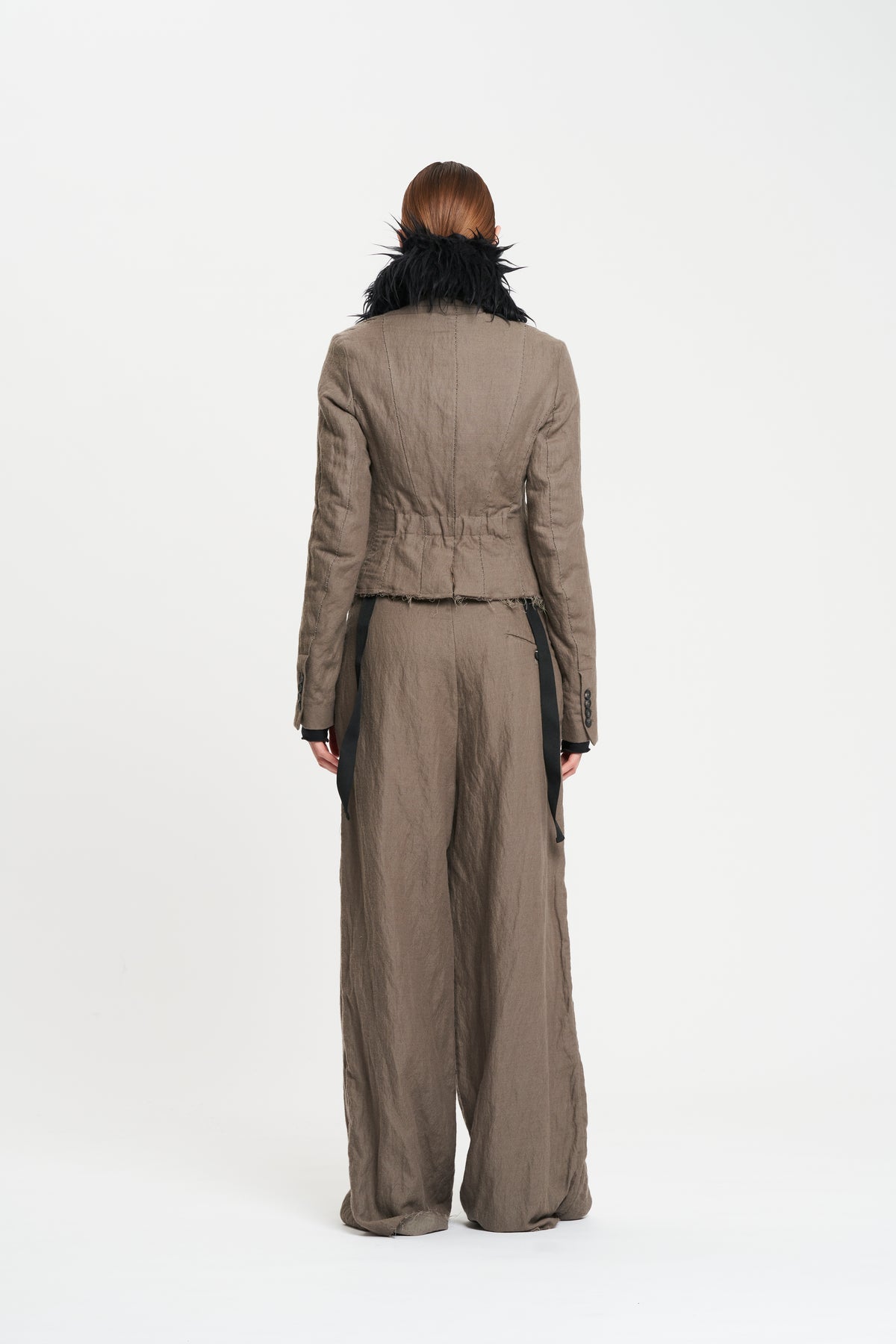 Masnada Dust Jacket with Detachable Faux Fur Collar