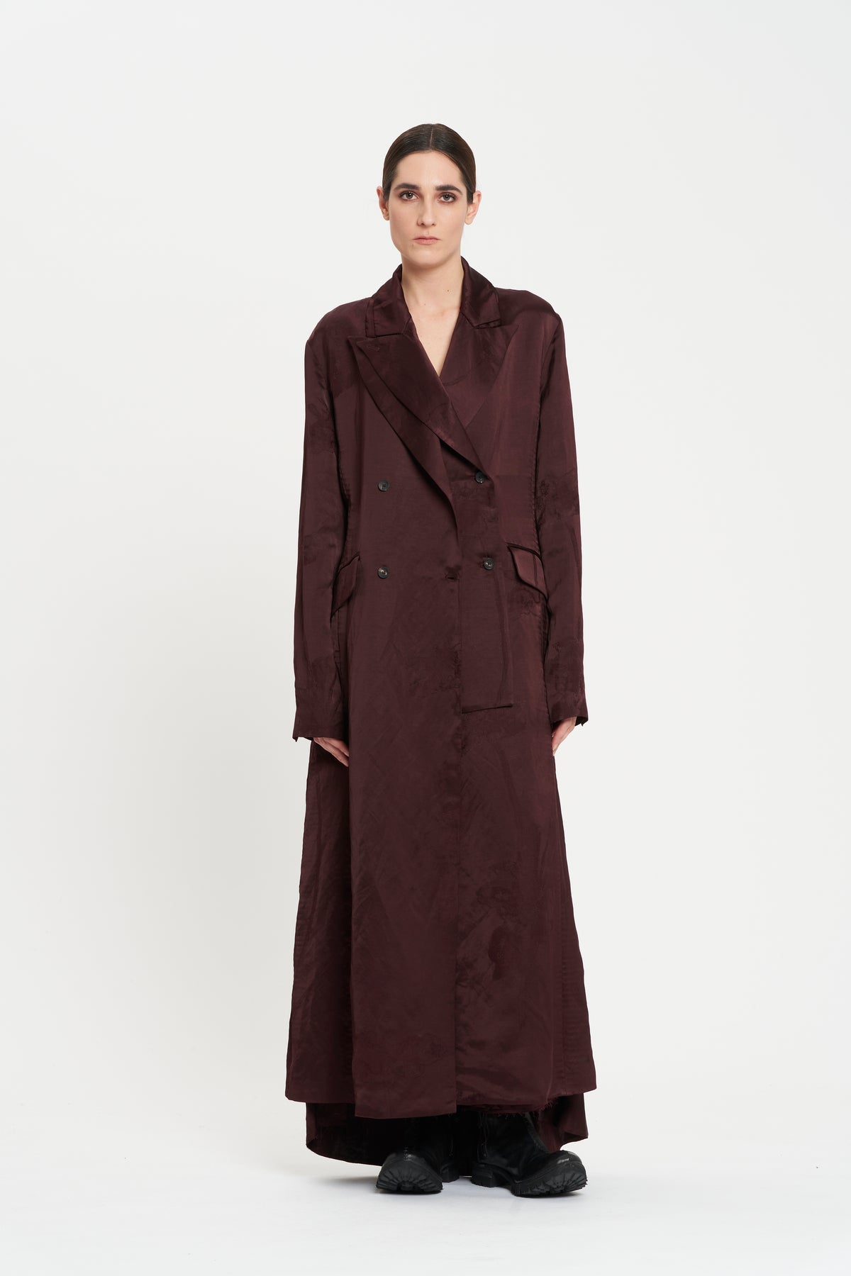Masnada Satin Belted Coat
