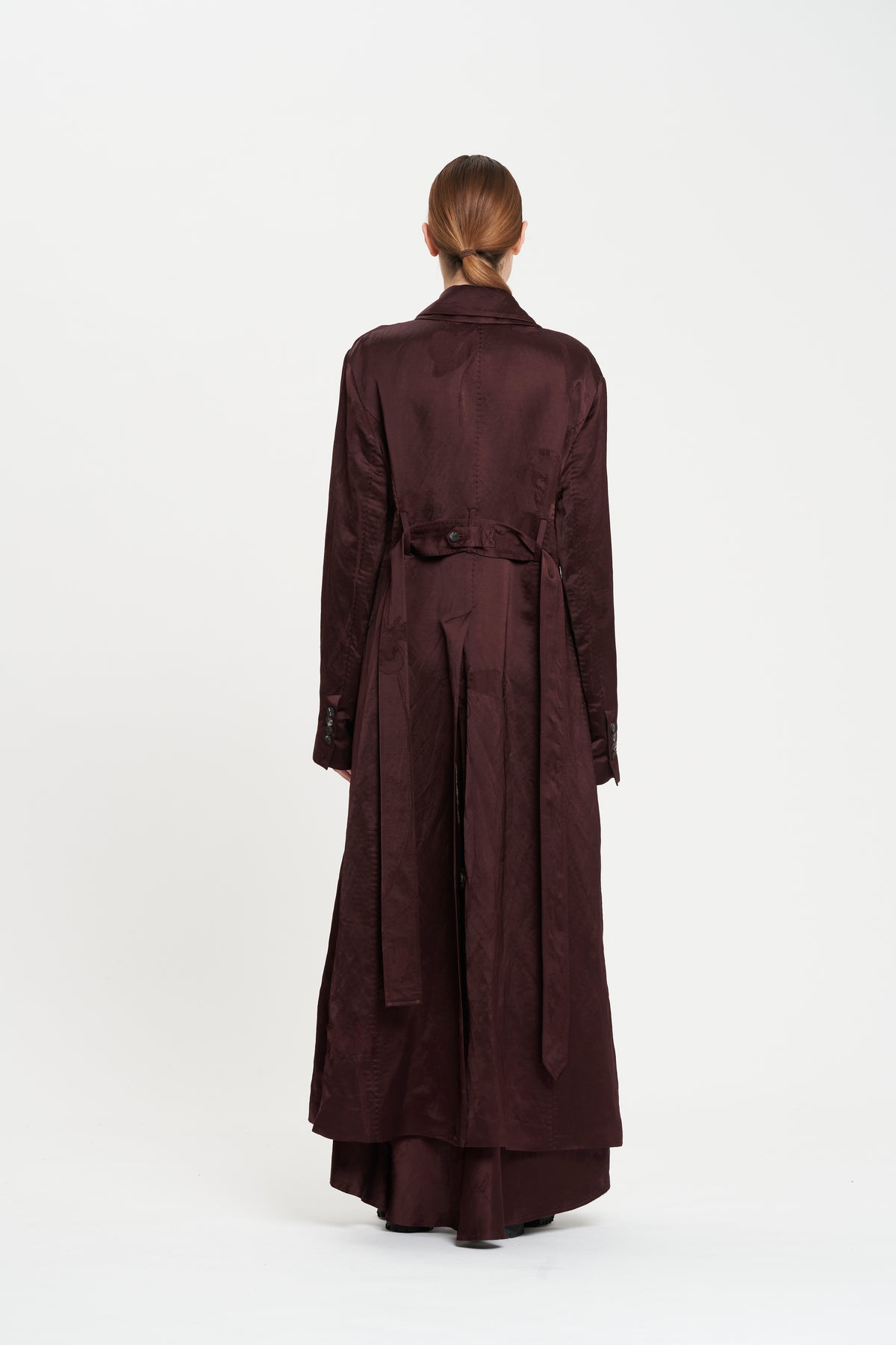 Masnada Satin Belted Coat