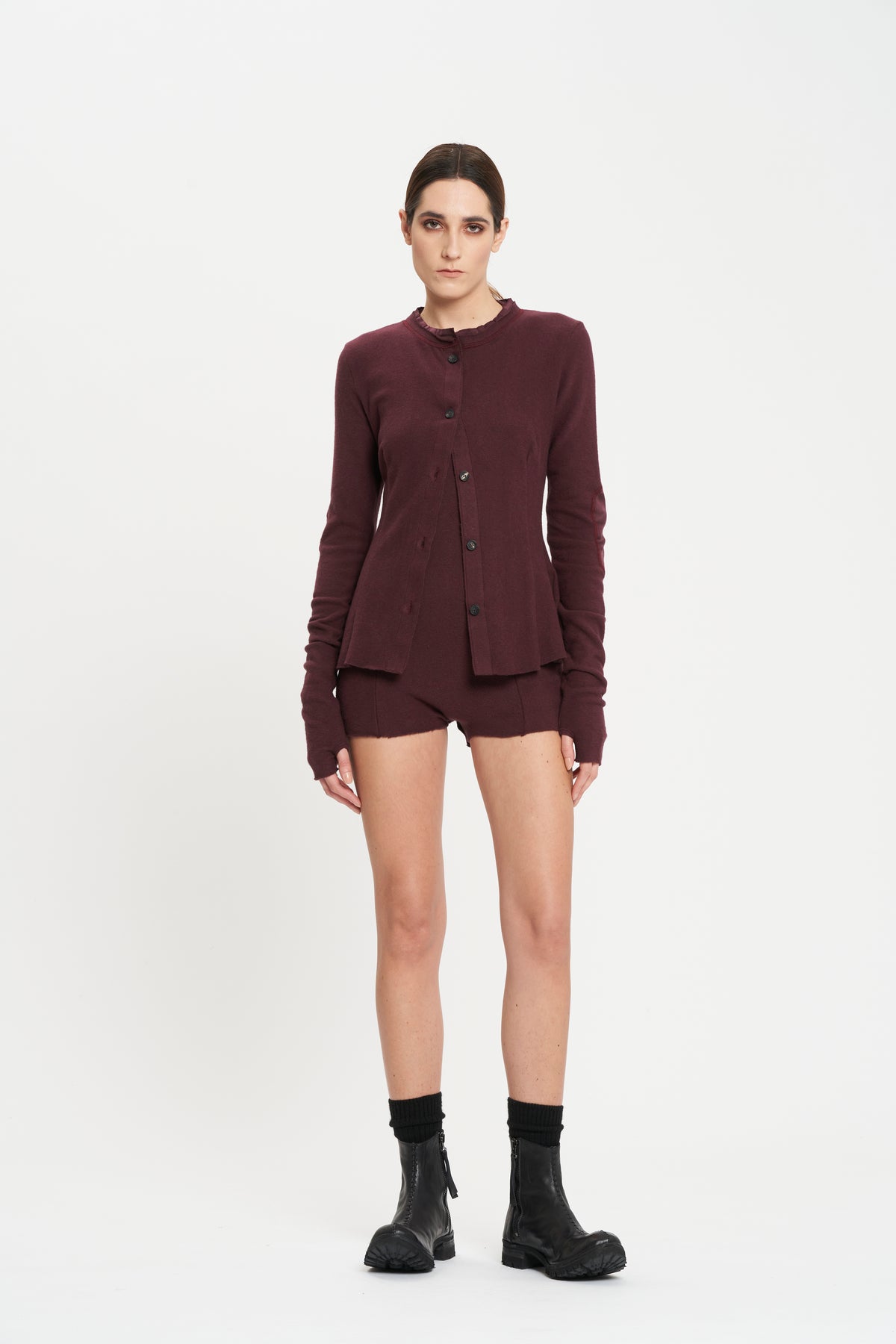 Masnada Beetroot Slim Cardigan Jacket
