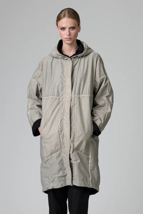 Transit Cold-Dyed Hooded Trench Coat