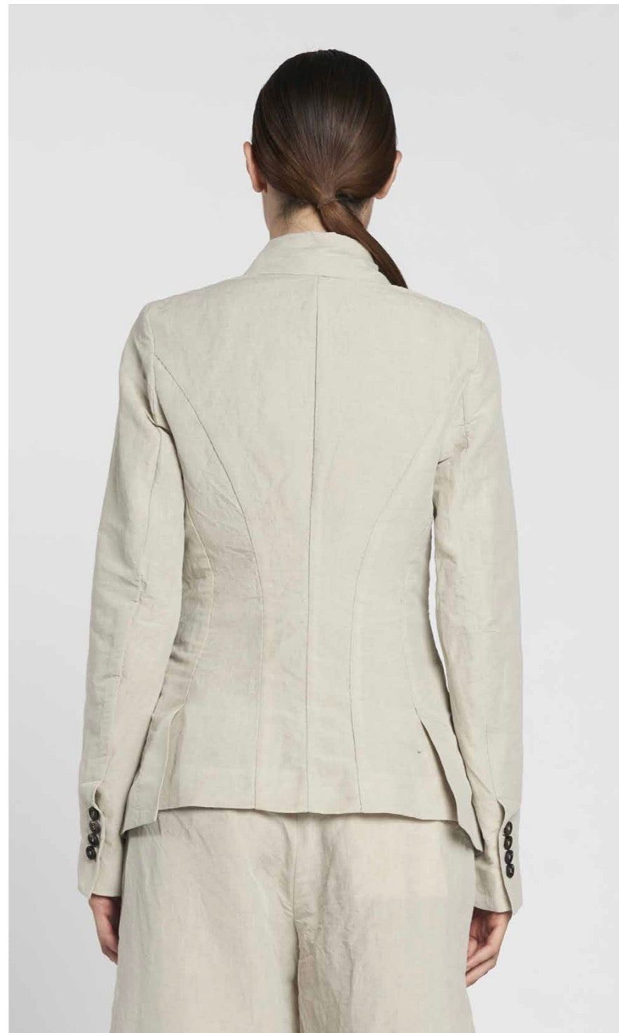 Masnada fitted 8 button jacket