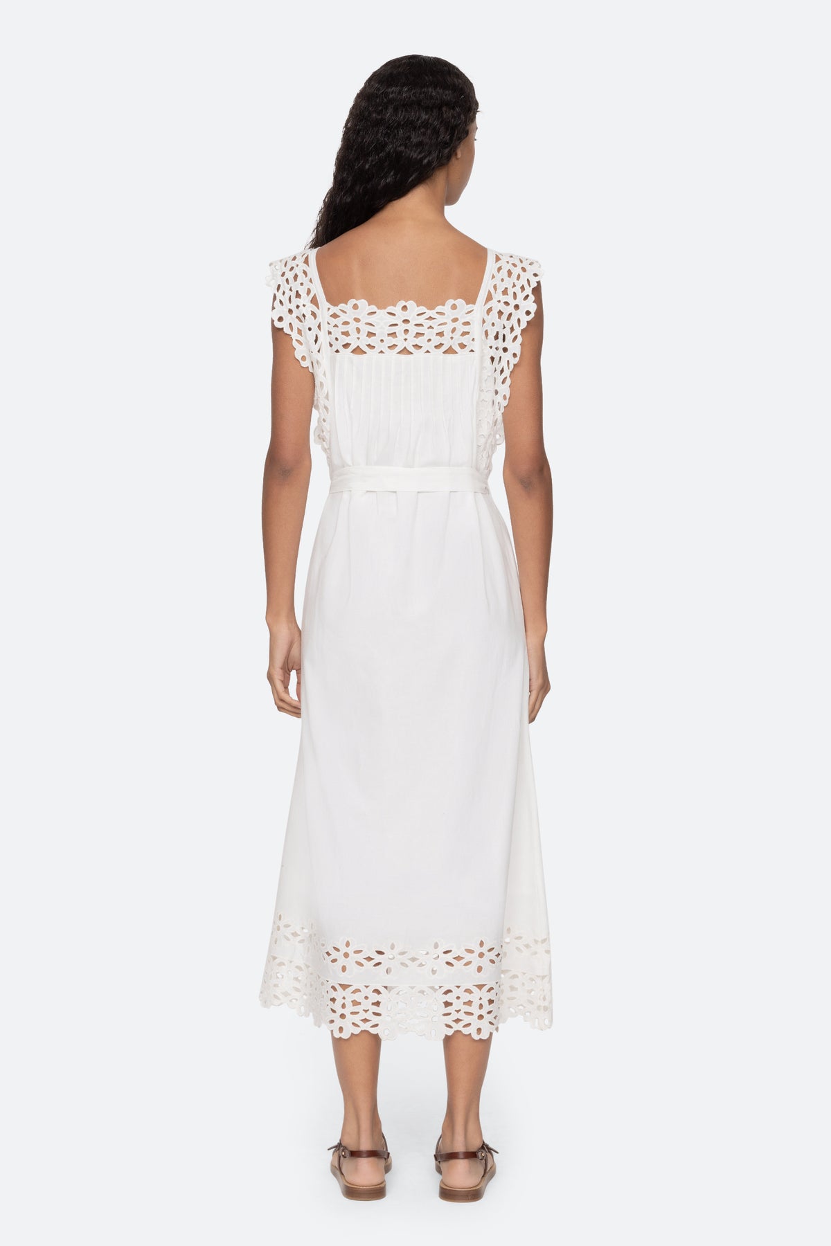 LEILA EYELET MIDI DRESS (D2)