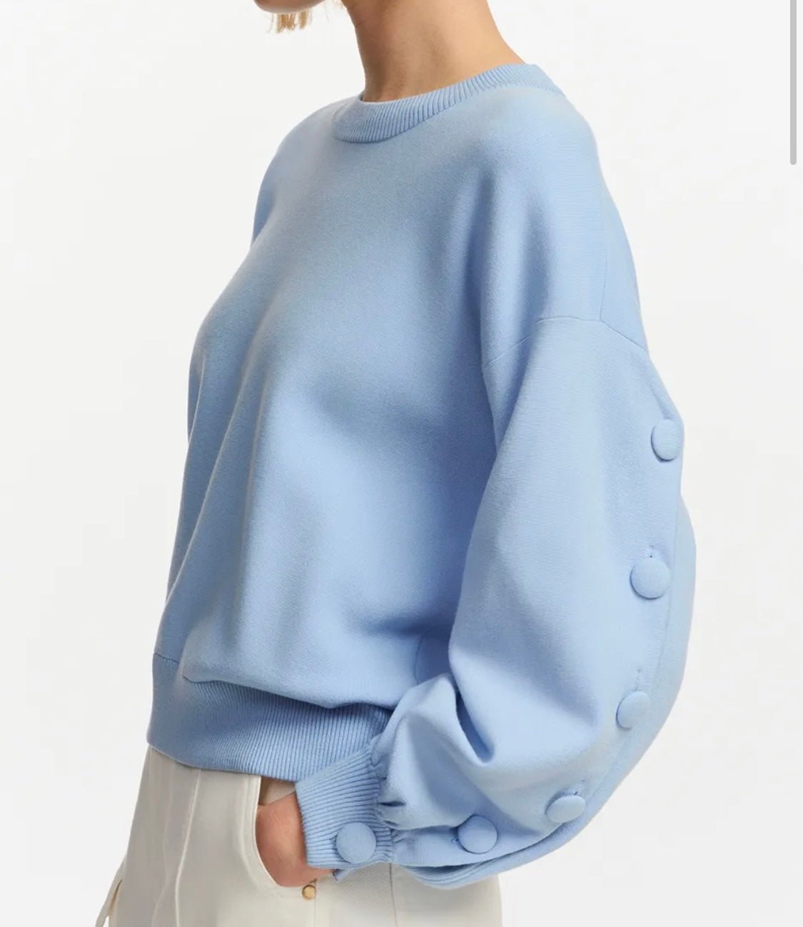 Essentiel Antwerp Fiore Buttoned Sleeve Pullover