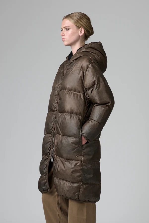 Transit Nylon Quilted Down Coat with Hood