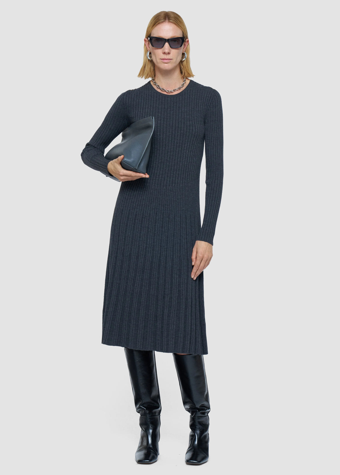 Joseph Dress Ls-Merinos Rib RWS