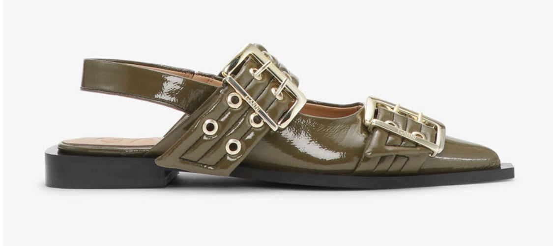 Ganni Feminine Buckle Ballerina Naplack