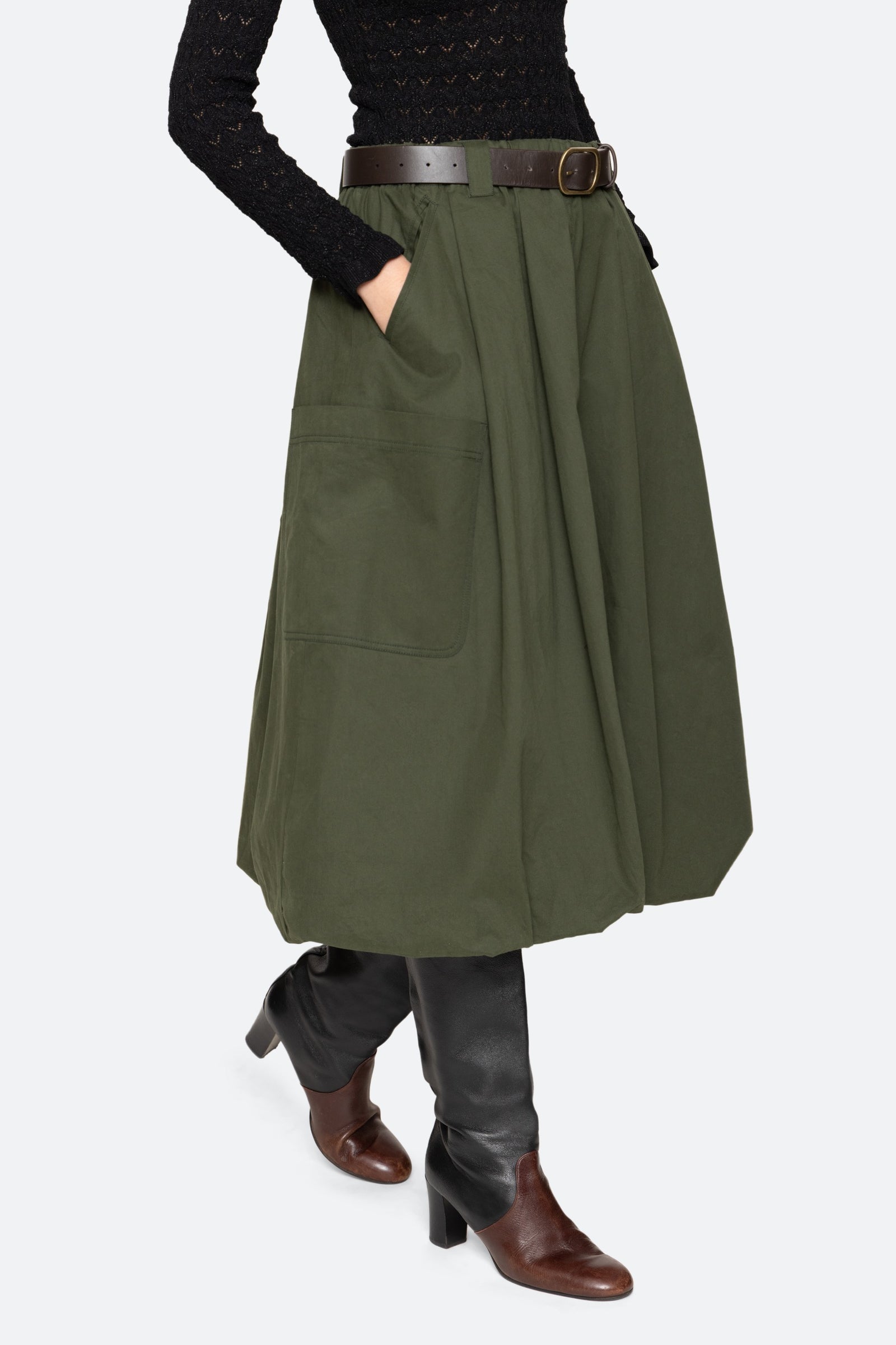 SULLIVAN SPORTSWEAR BELTED BUBBLE SKIRT (D1)