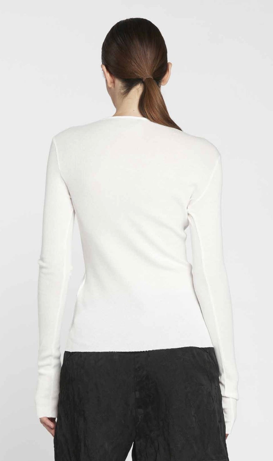 Masnada Chiffon Insert long Sleeve T-Shirt