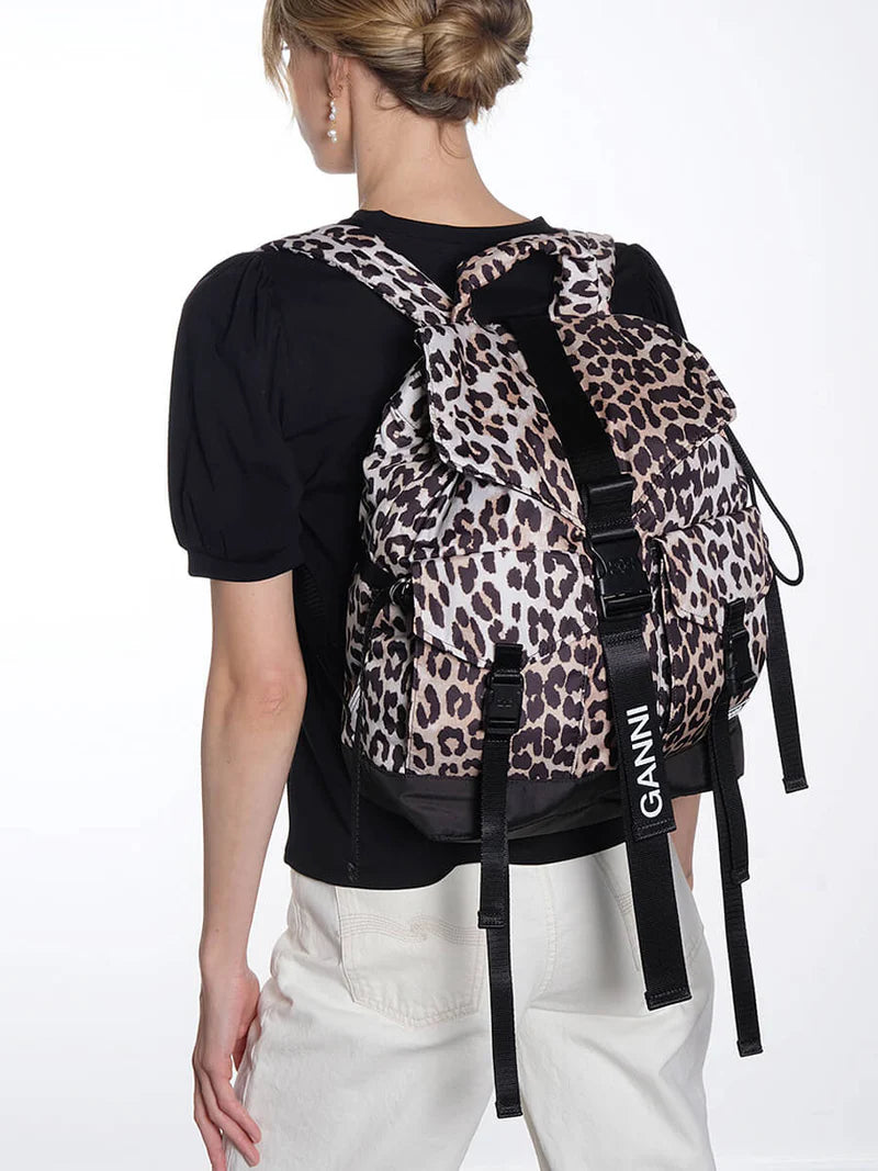 Ganni Recycled Tech Backpack Print