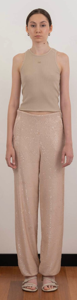 Nude Sequin Trousers