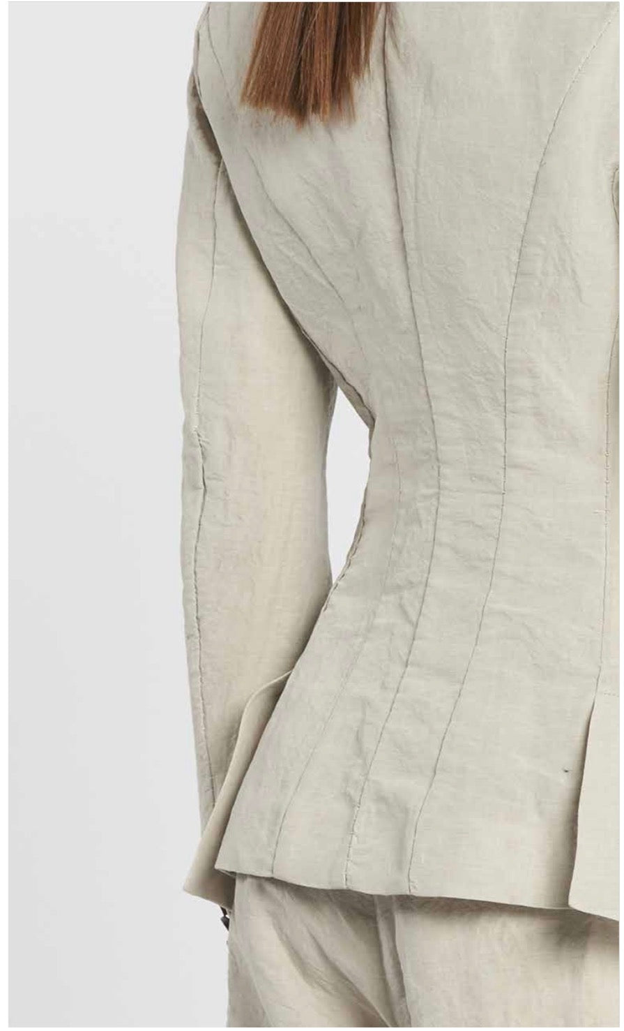 Masnada fitted 8 button jacket