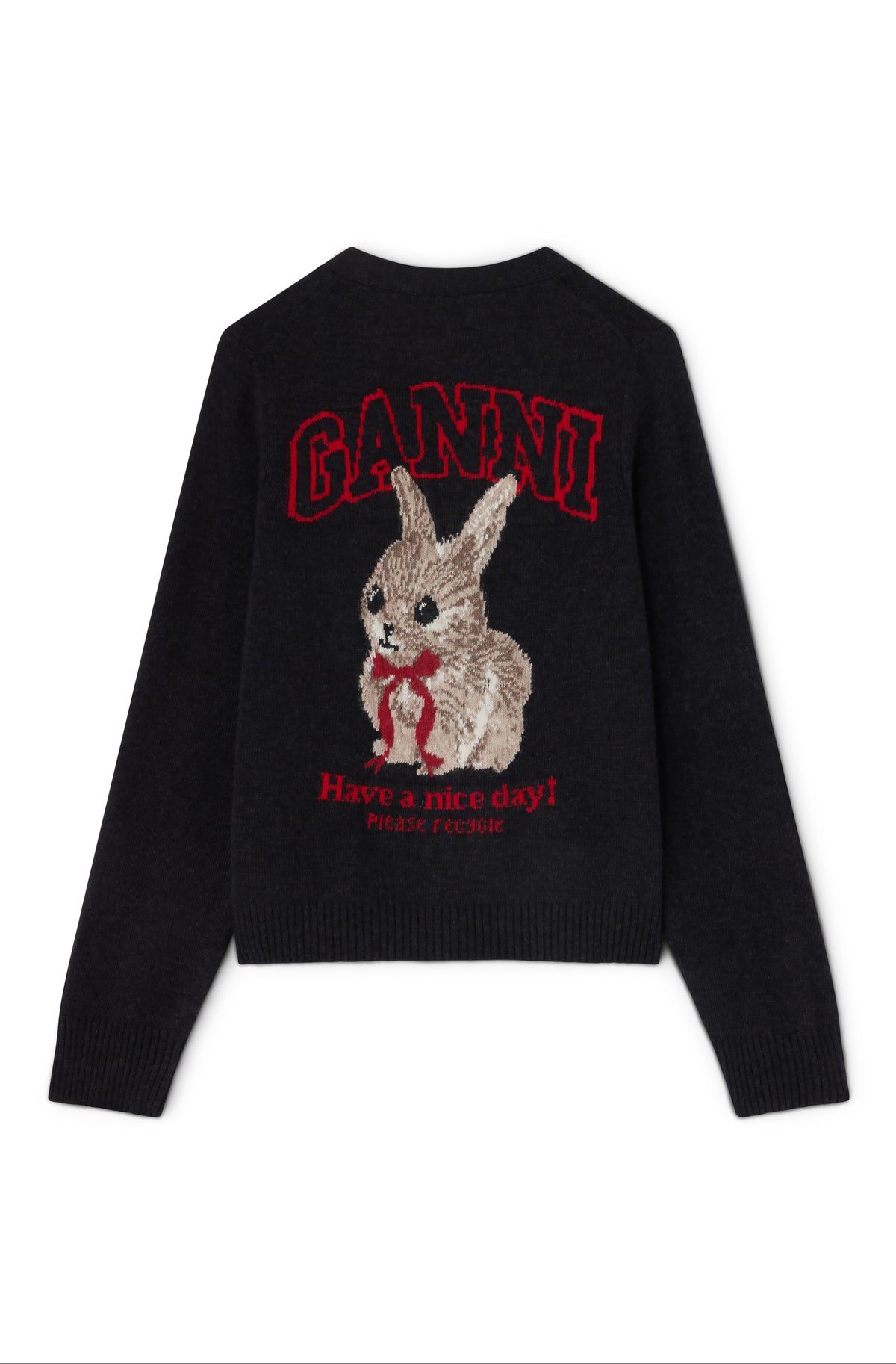 Graphic Wool Cardigan