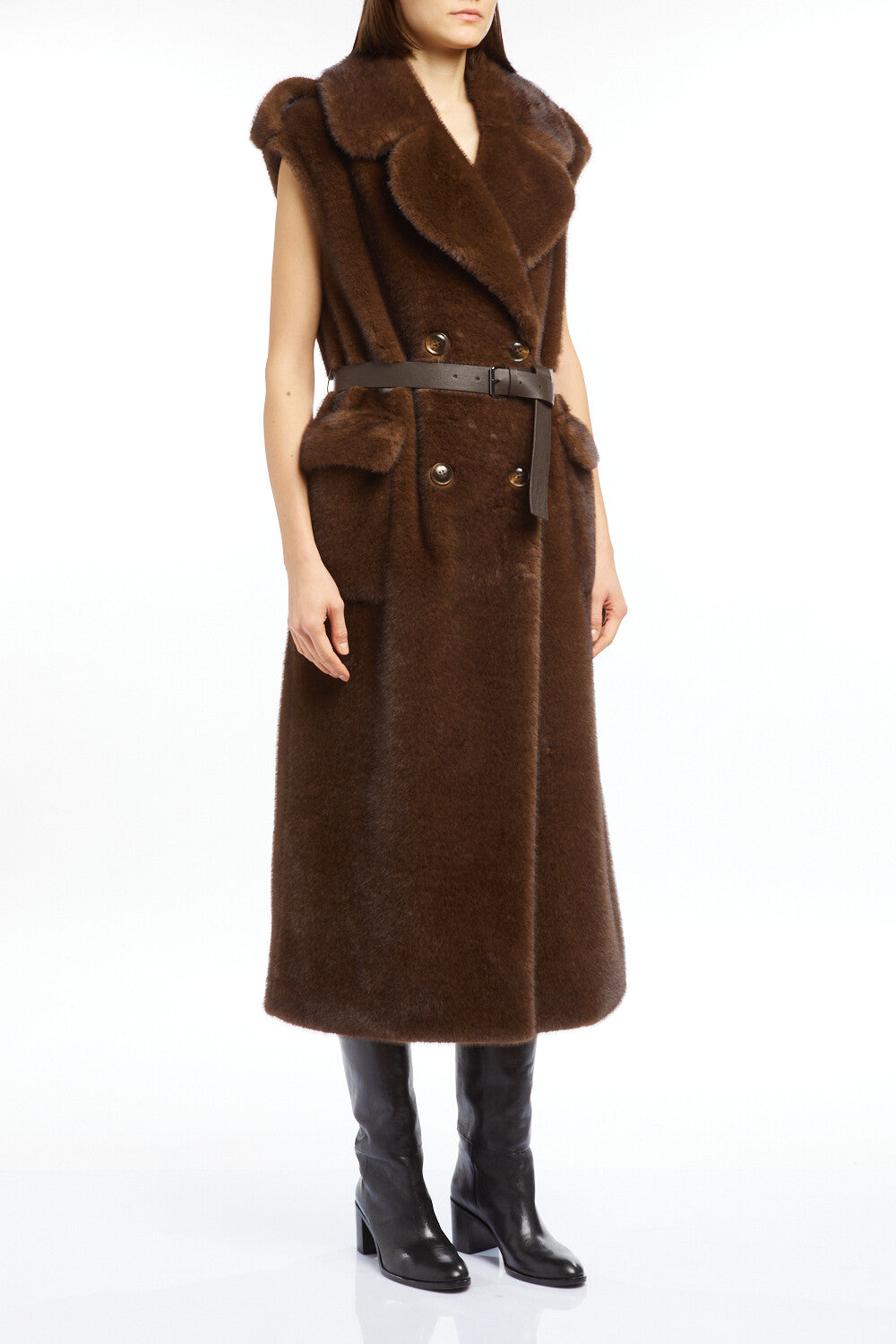 Parosh Gilet faux Fur