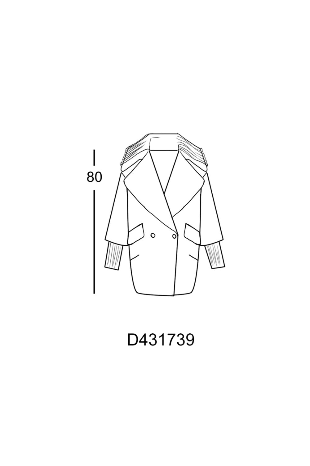 Parosh Wool Coat With Knit Detail