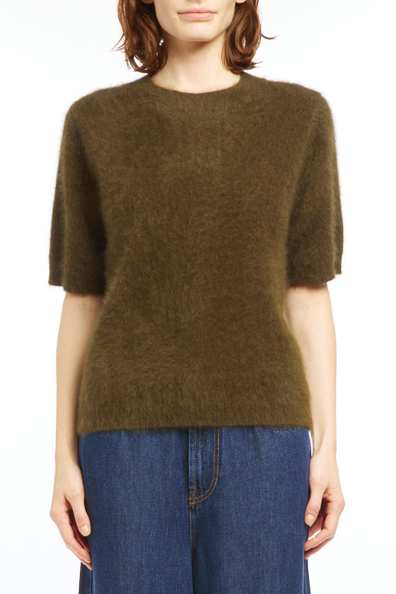 Parosh Raccoon Wool Sweater Olive