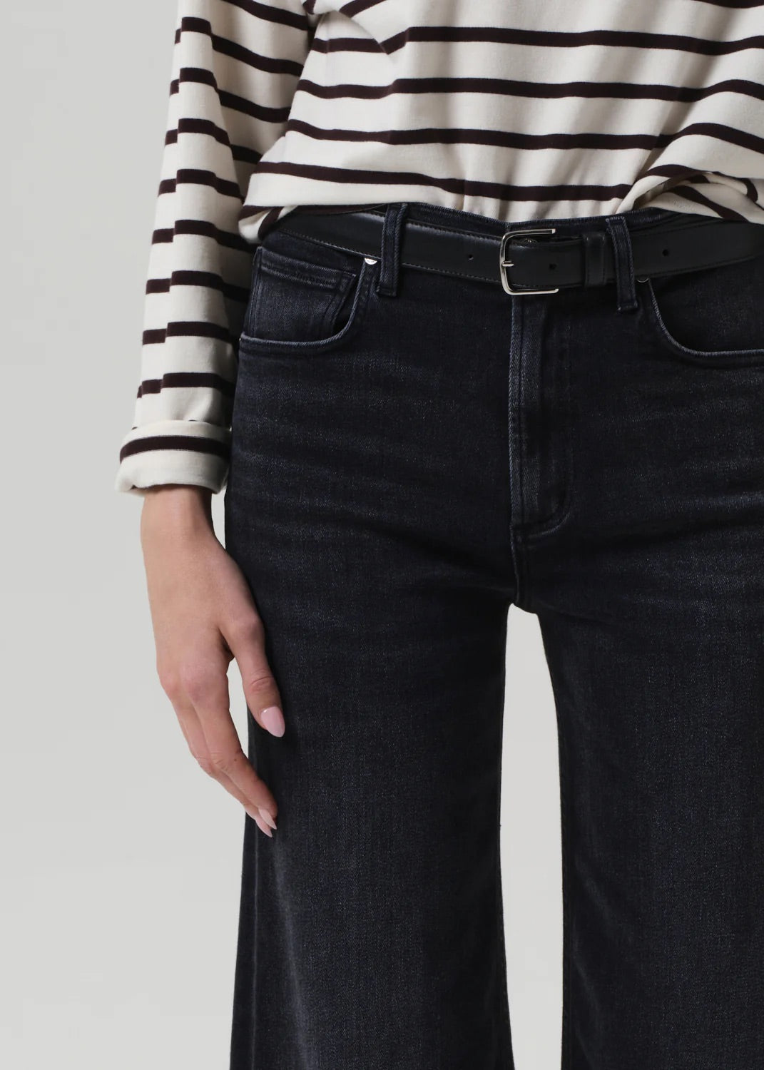 Citizens of Humanity Lyra Wide Leg Crop Raw Hem