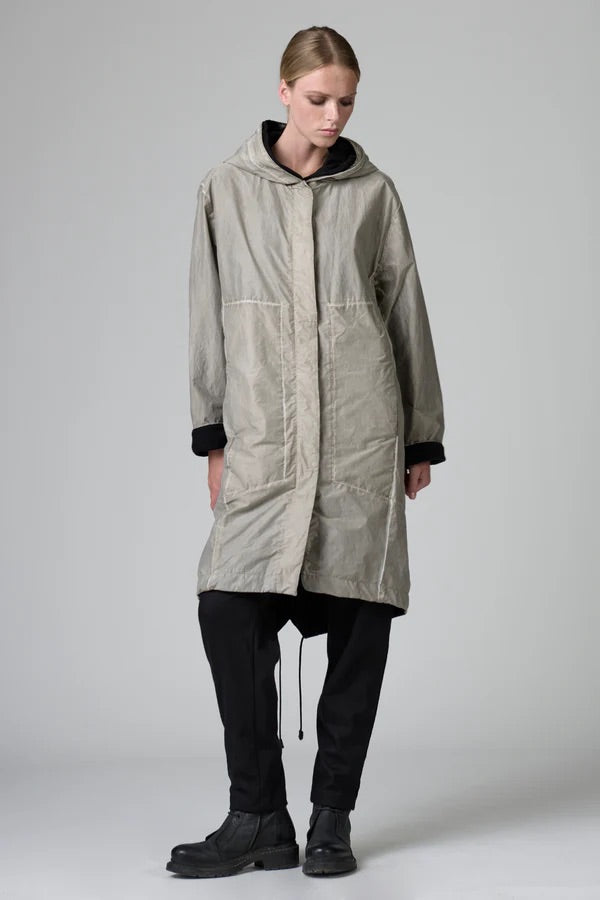 Transit Cold-Dyed Hooded Trench Coat