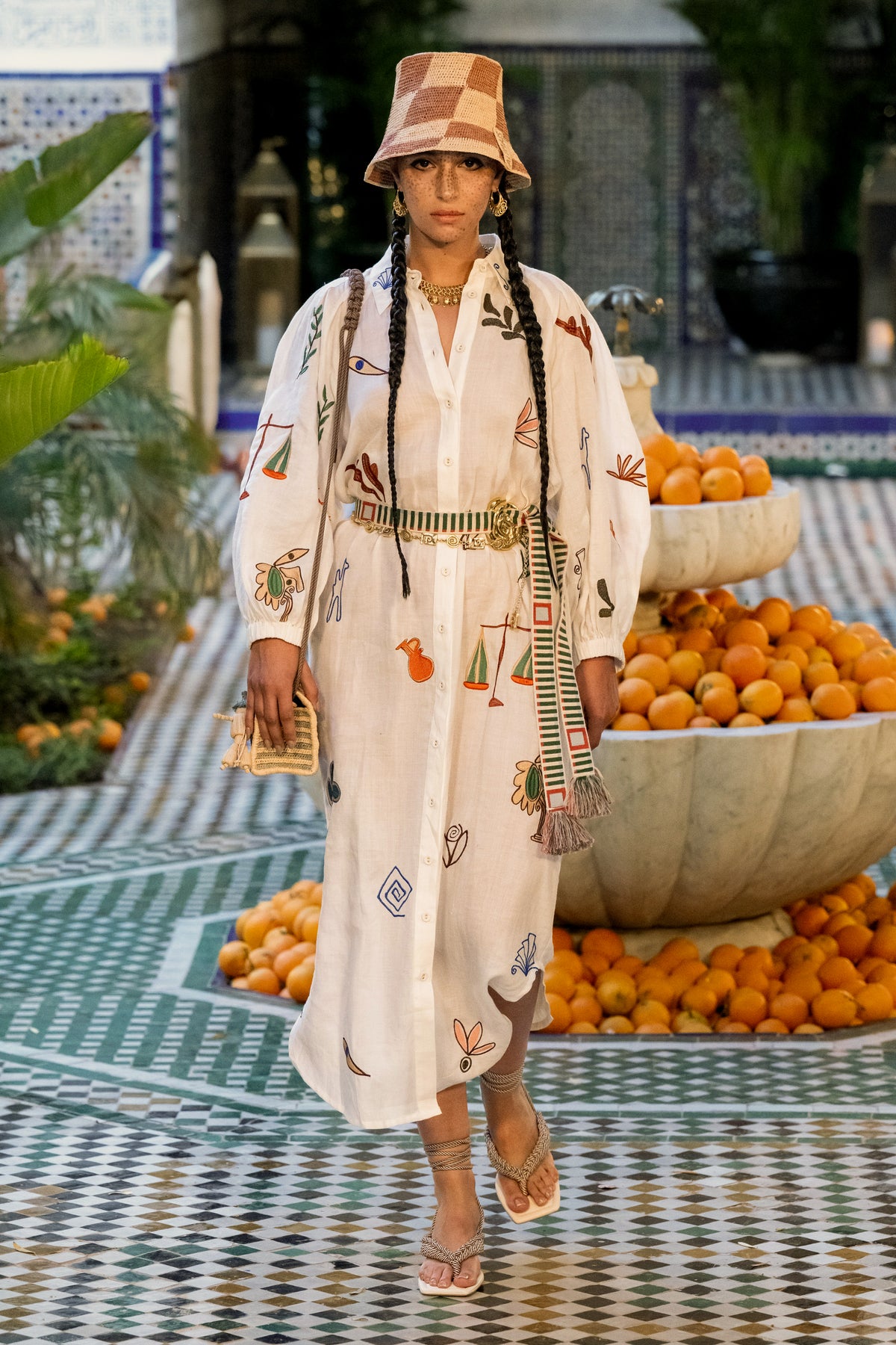 MINA EMBROIDERED SHIRTDRESS