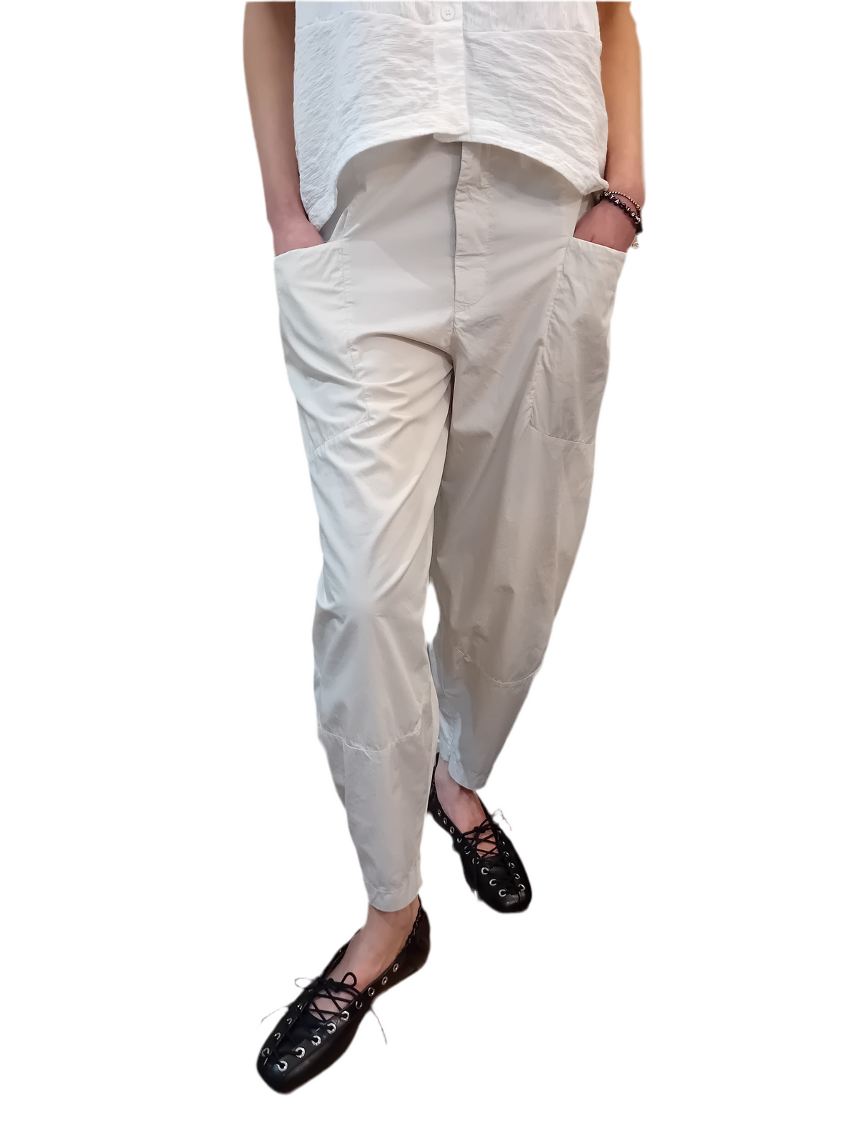 Transit Light Cotton Wide Leg Ergonomic Trousers