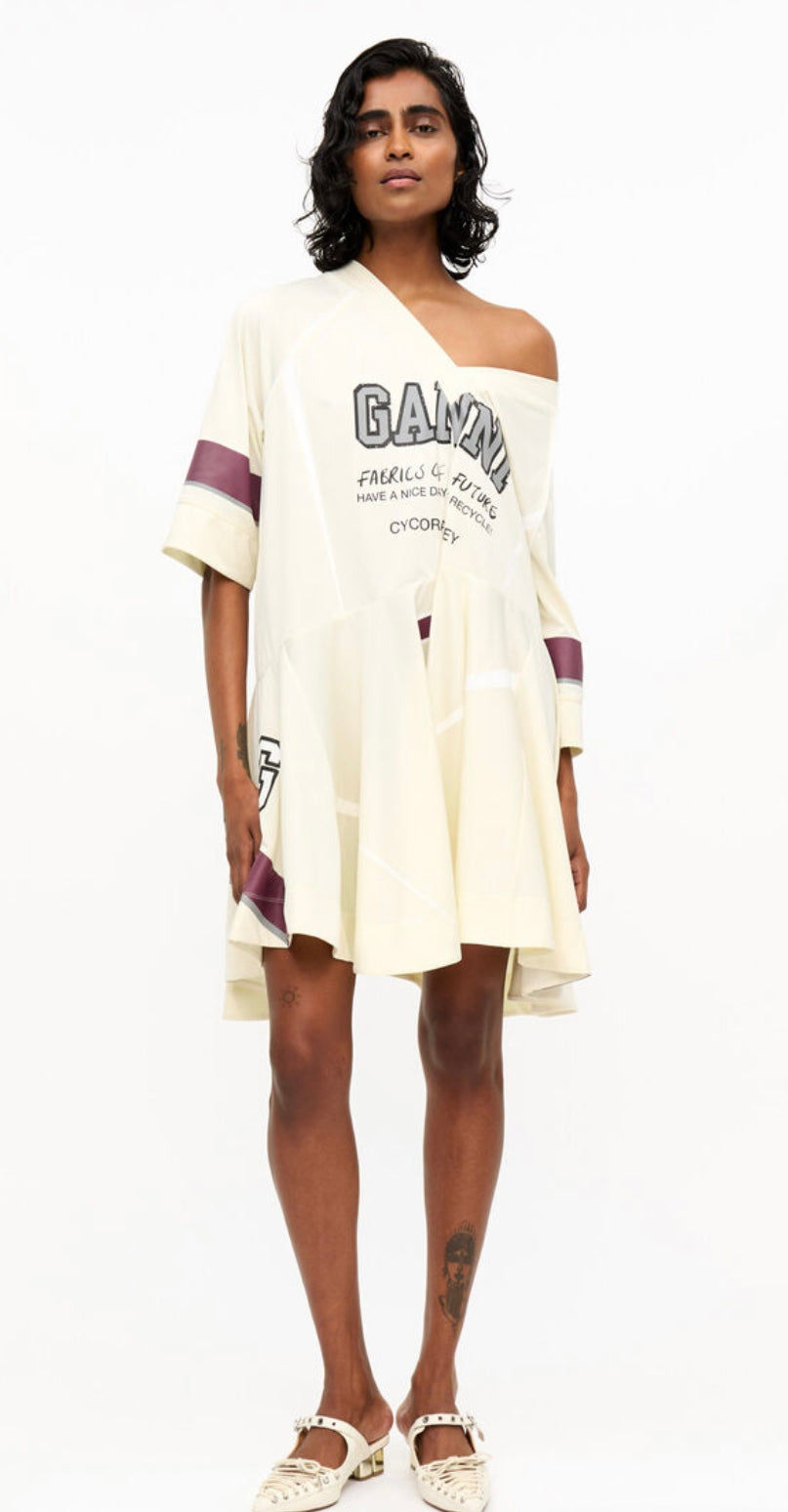 Ganni Future Mesh Oversized Minidress