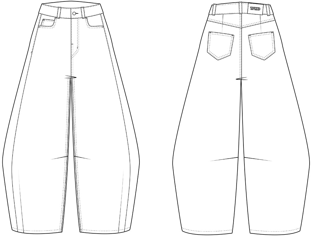 KOKOS COLOUR DENIM BARREL LEG