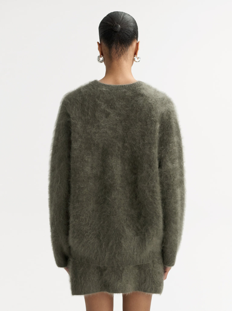Soft Goat Brushed V Neck