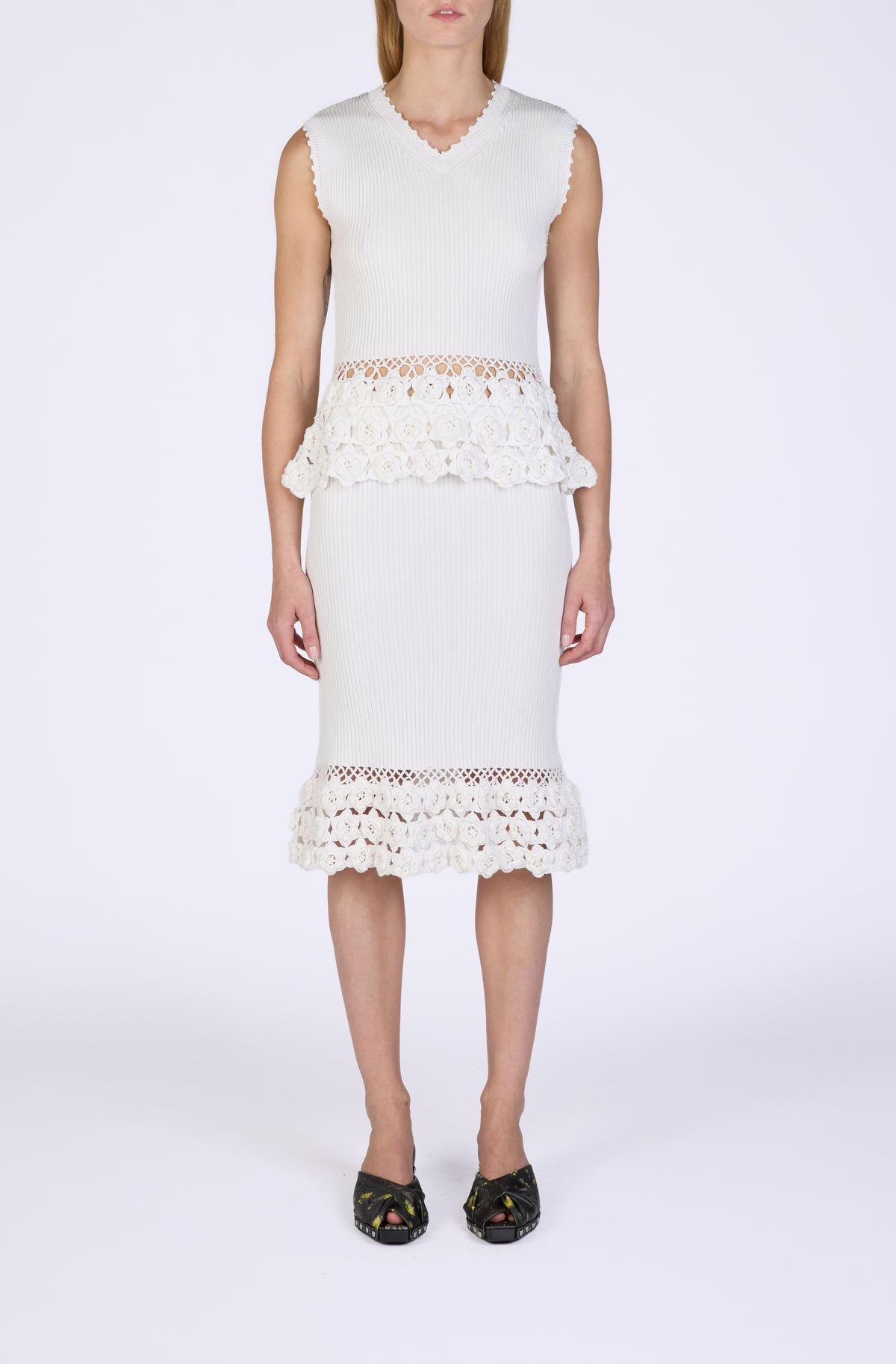 Fine Cotton Rib Crochet Vest