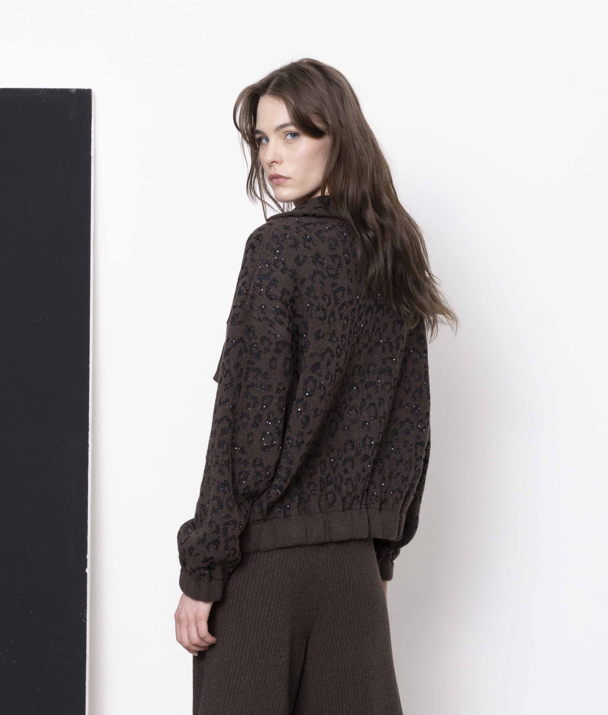 Nude Animalier Knit Cardigan with Sequins