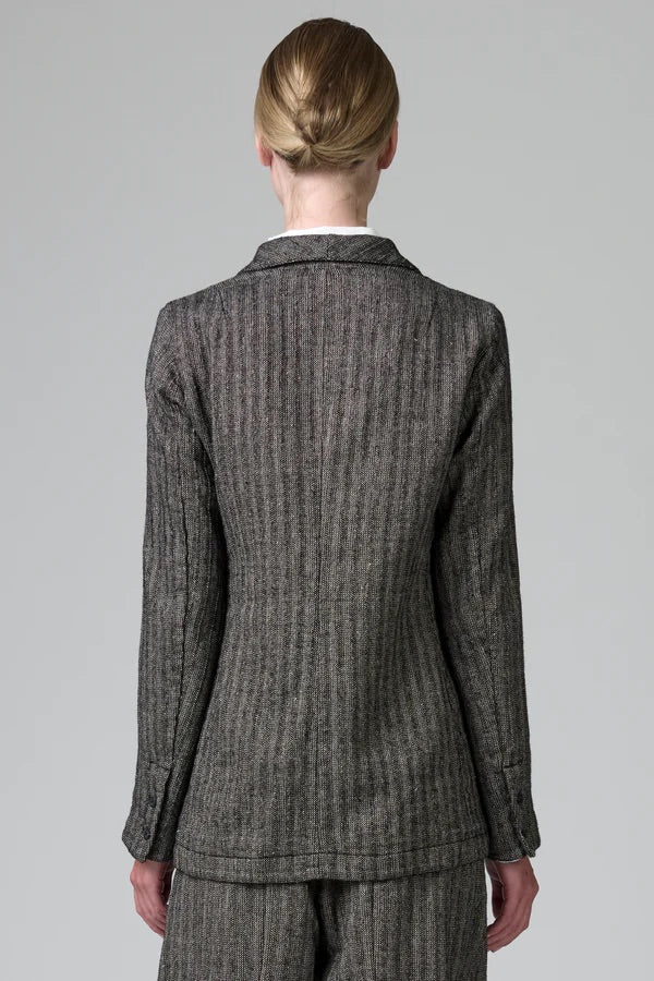 Transit Jacket in Herringbone Stretch Wool Blend
