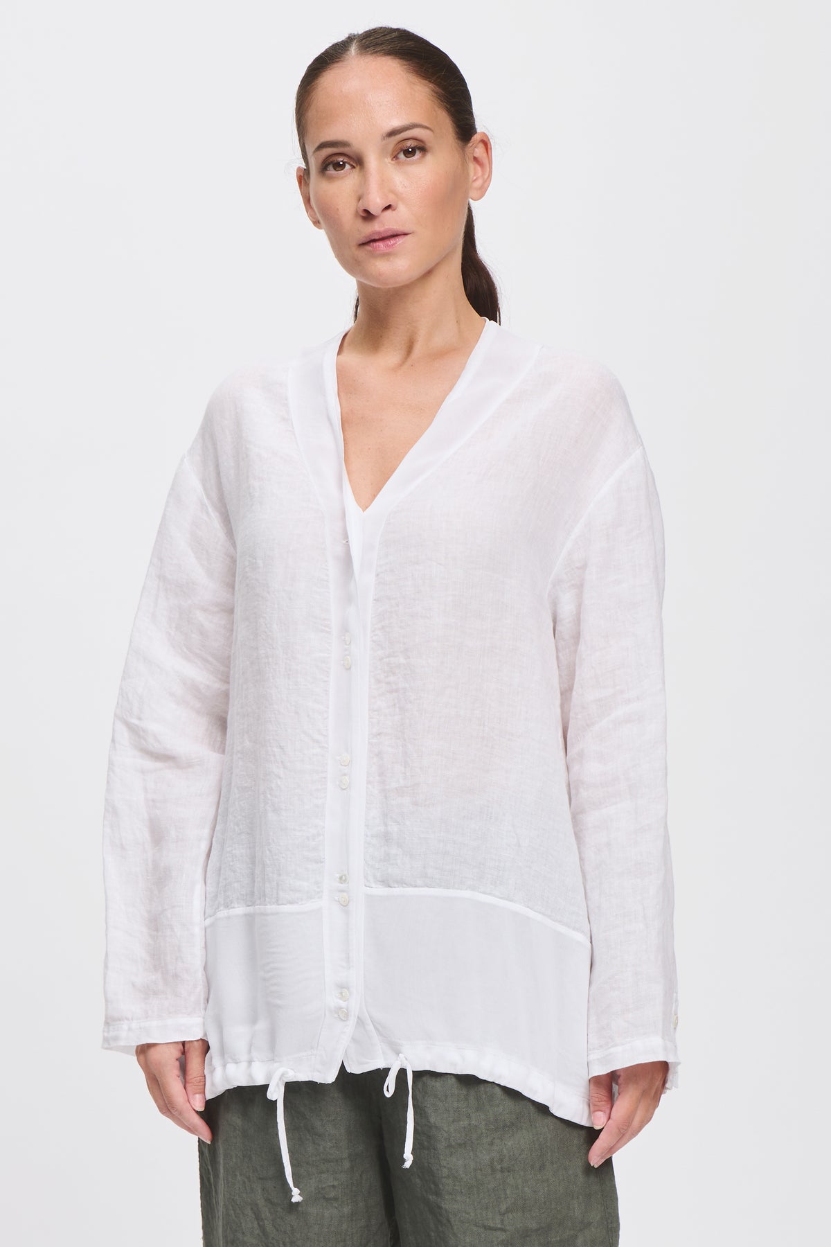 Transit White Linen Shirt