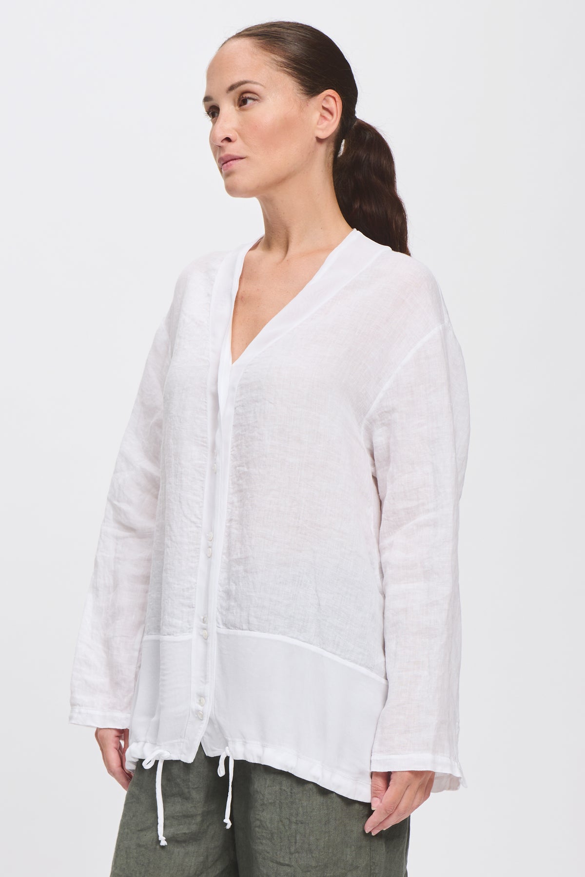 Transit White Linen Shirt