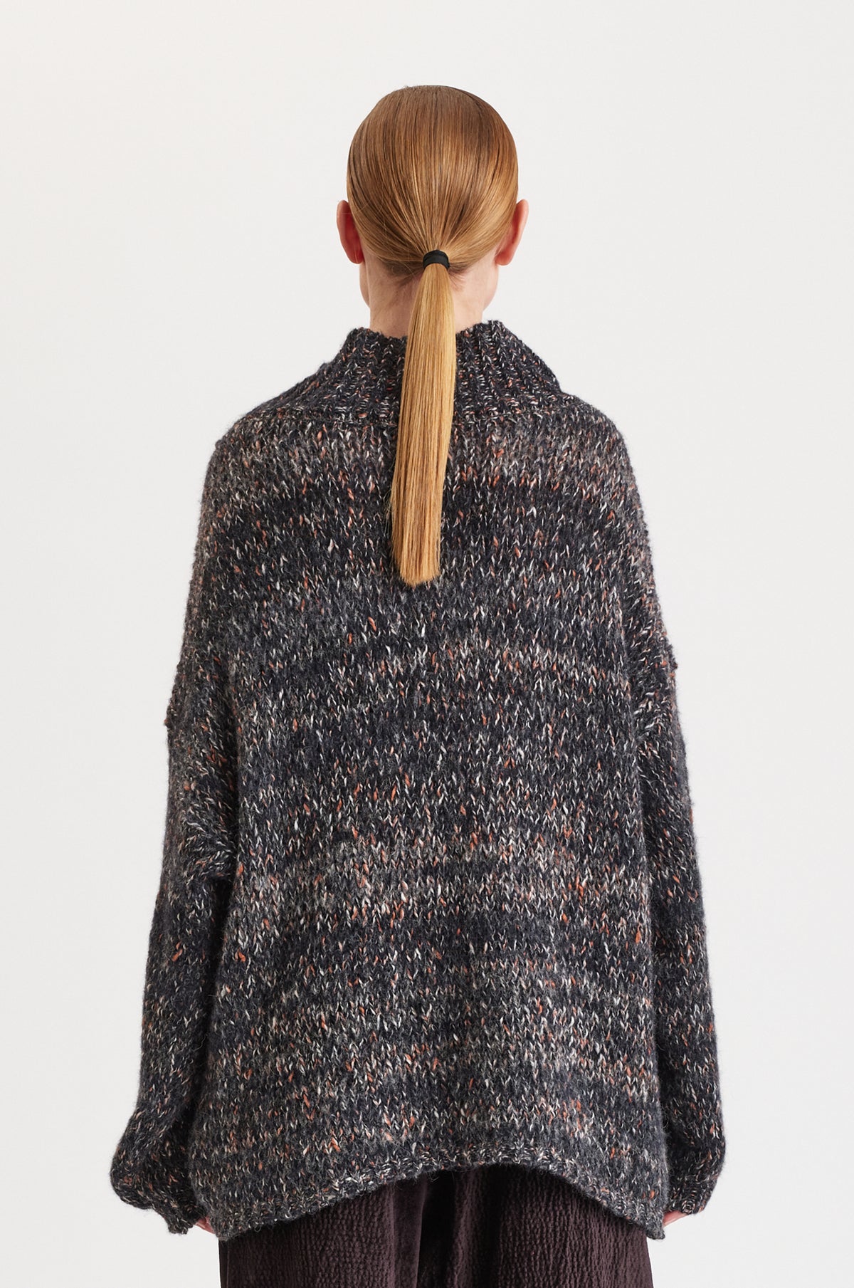 TRANSIT HIGH NECK OVERSIZED KNIT WITH DROPPED SHOULDERS