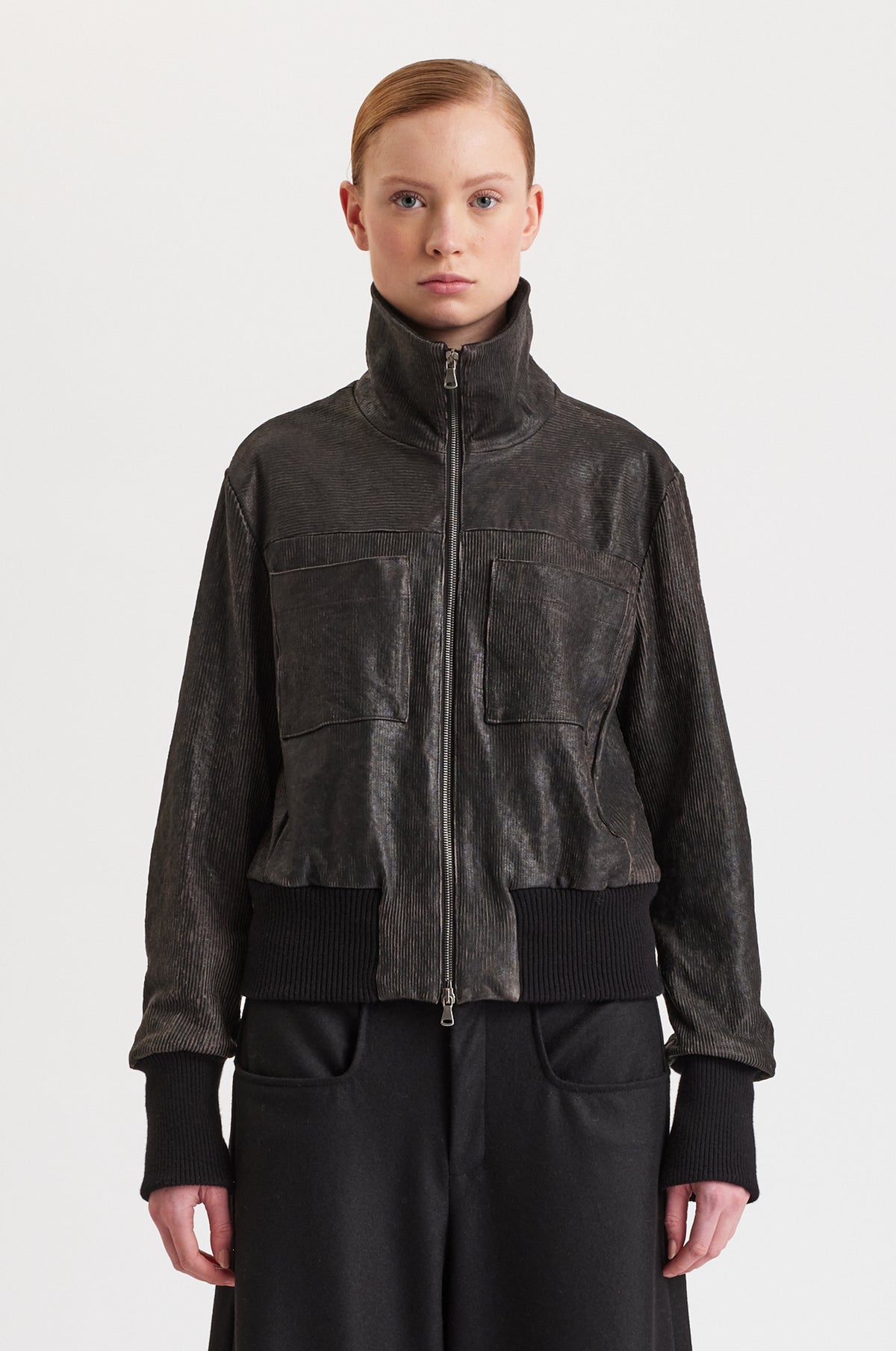TRANSIT LAMB LEATHER BLEND JACKET