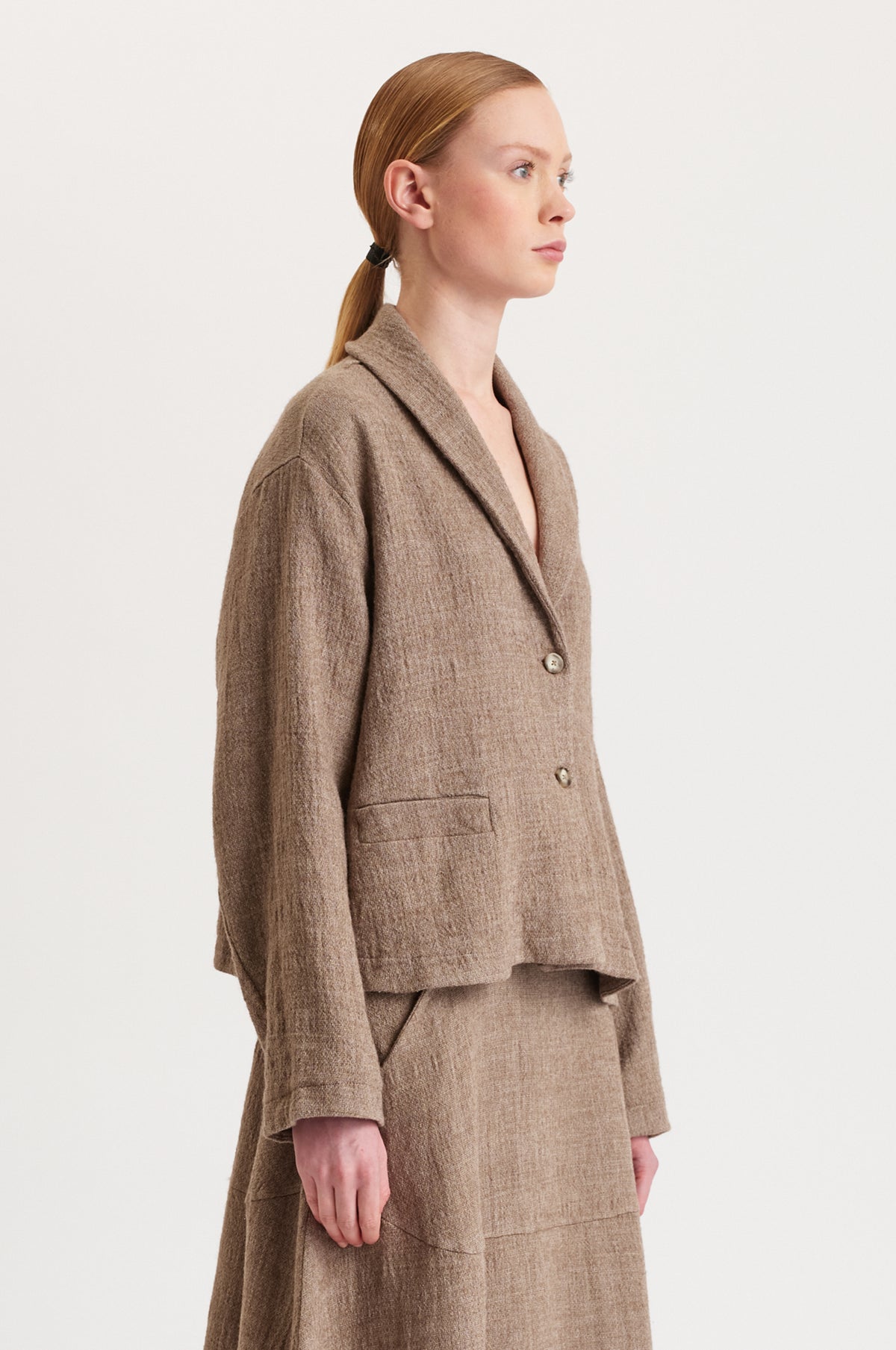 TRANSIT LINED JACKET BOXED SHAPE AND DROPPED SHOULDERS
