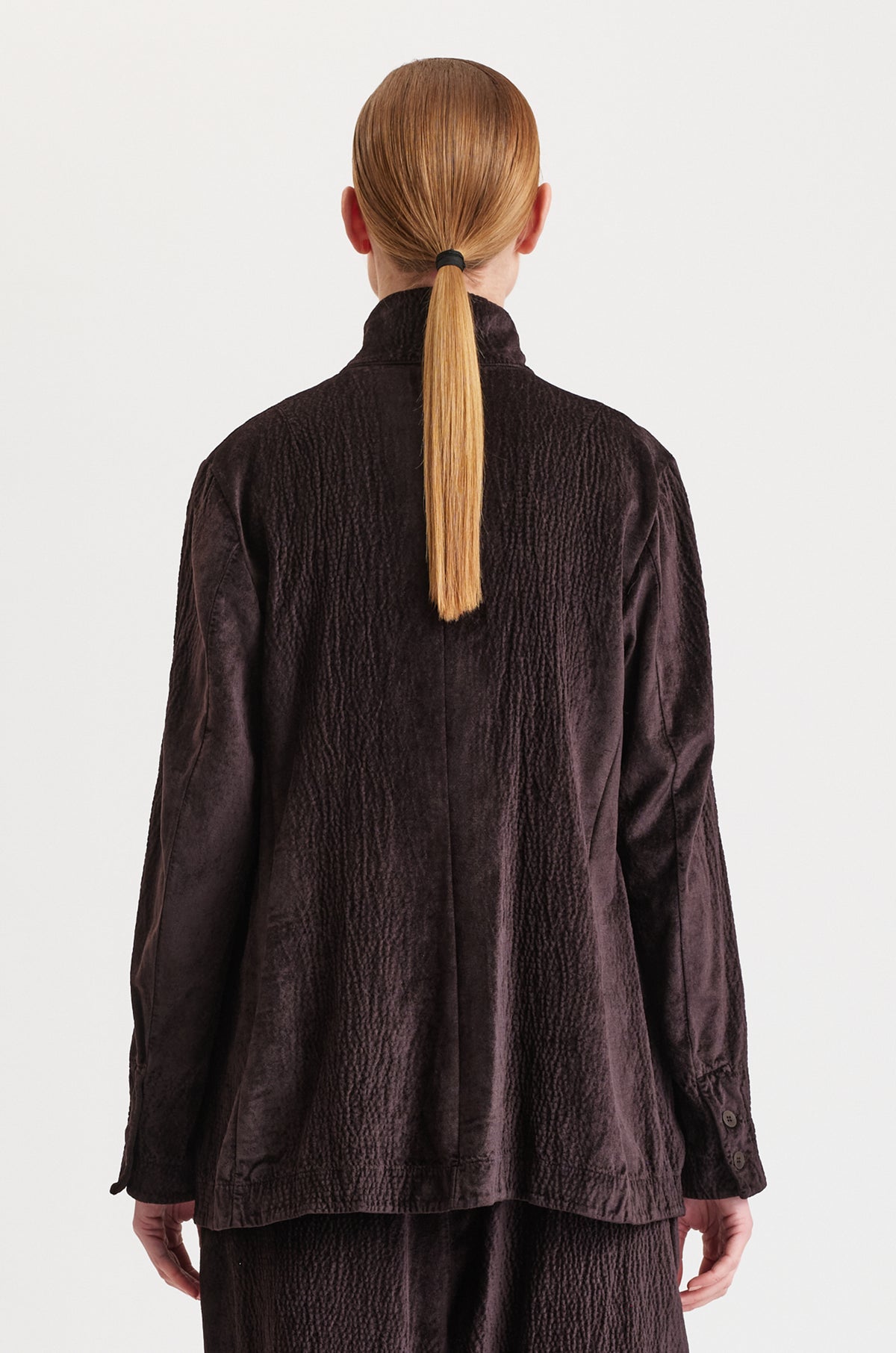 TRANSIT SHAPED JACKET IN EMBOSSED VELOUR