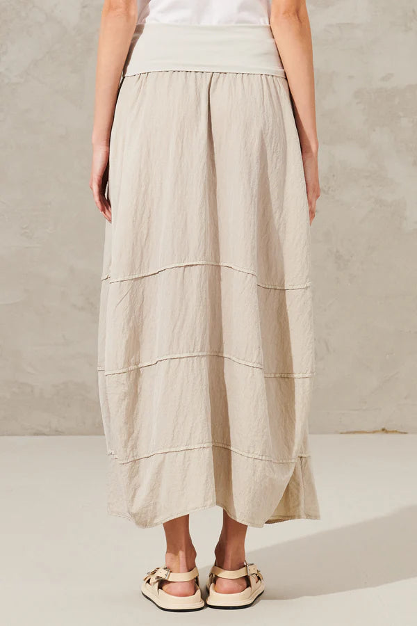 Transit Long Skirt in Silk and Nylon