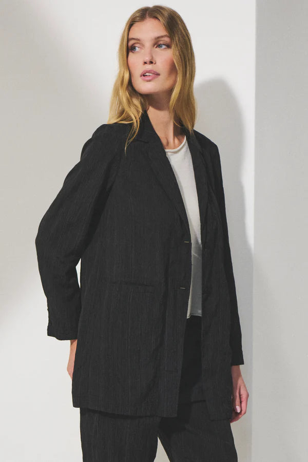 Transit Long Comfort Fit Pinstripe Jacket
