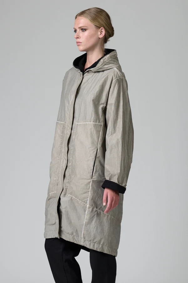 Transit Cold-Dyed Hooded Trench Coat