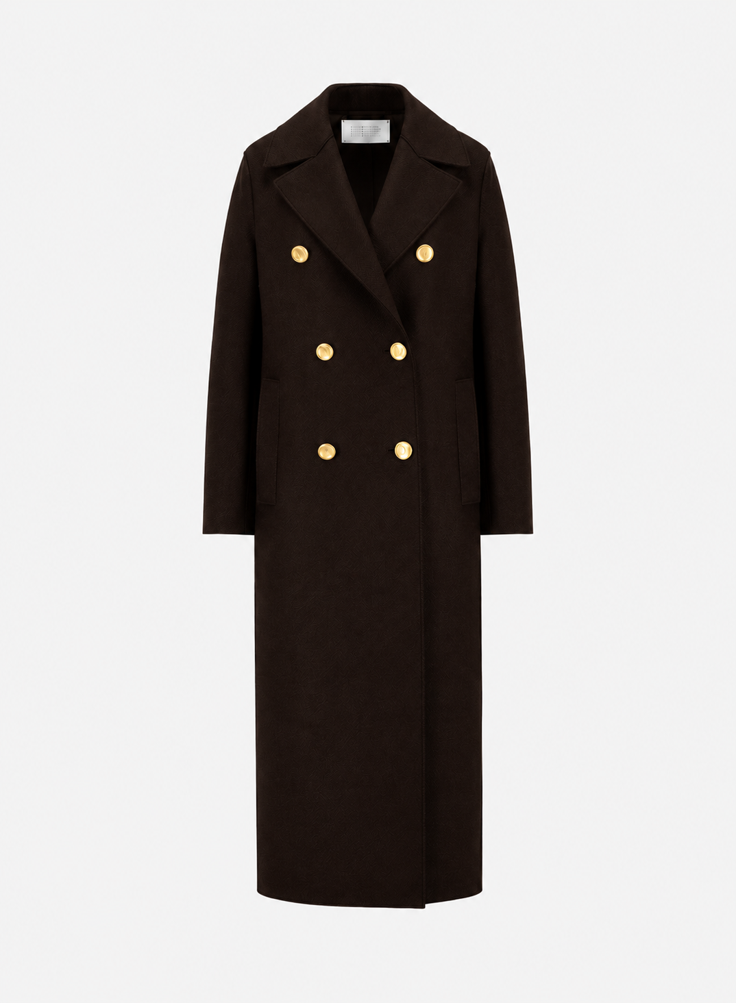 HARRIS WHARF MILITARY COAT WITH GOLDEN BUTTONS AND PRESSED WOOL