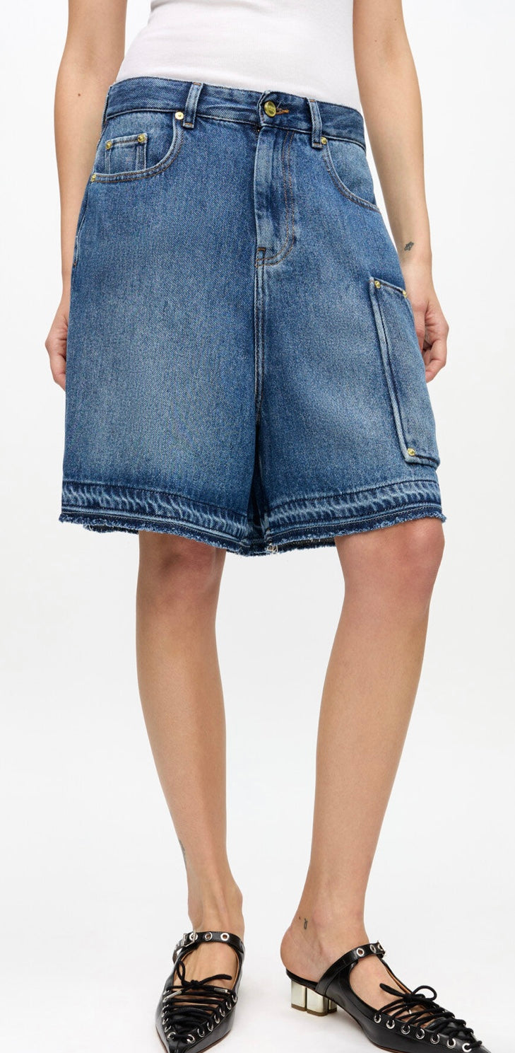 Ganni Light Denim Shorts