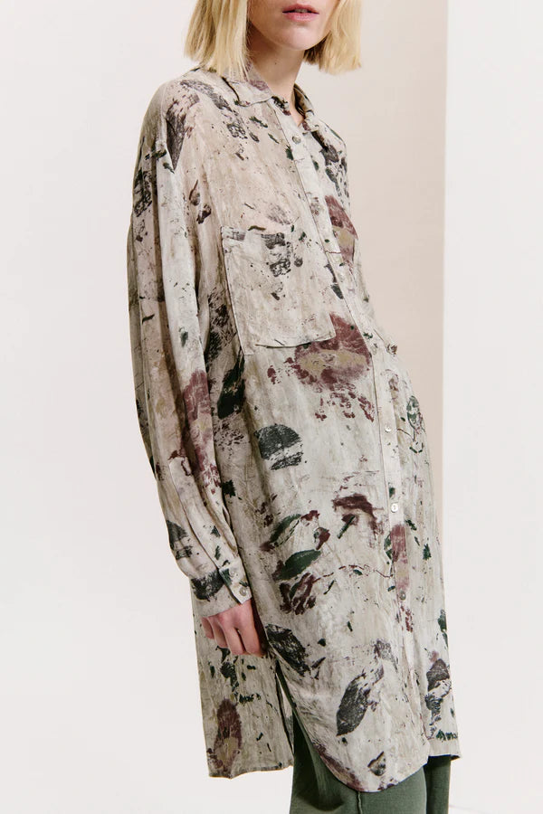 Transit Long Printed Georgette Shirt
