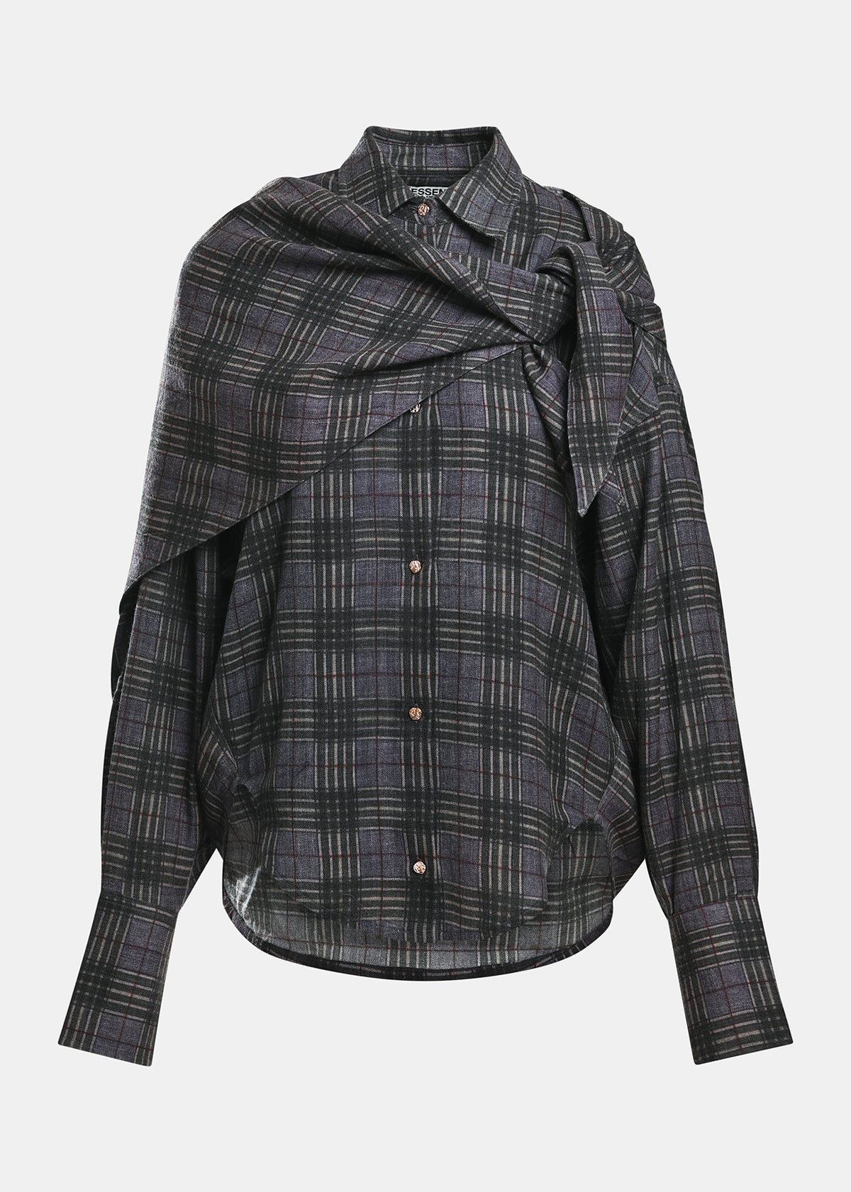 KISS OVERSIZED SHIRT W/ SCARF