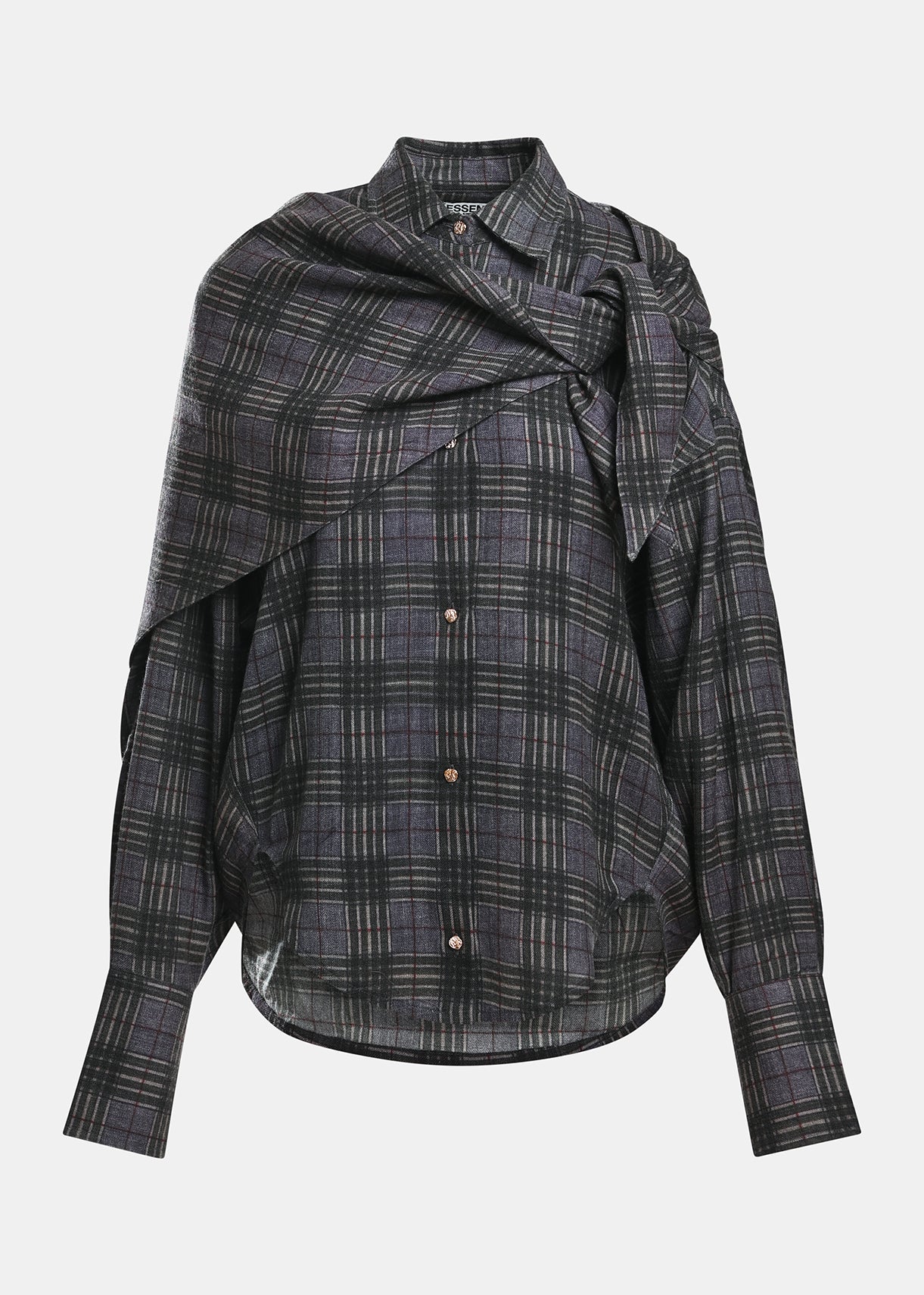 KISS OVERSIZED SHIRT W/ SCARF